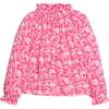 Tory Top, Hot Pink Abstract Floral - Blouses - 1 - thumbnail