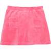 Patch Pocket Skort, Pink Velour - Skirts - 1 - thumbnail