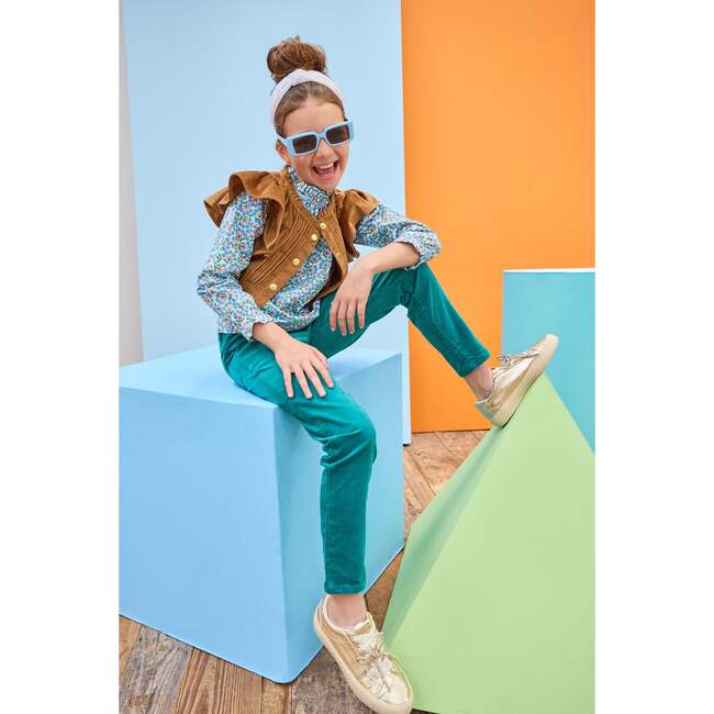 Twiggy Pants, Peacock Velvet - Pants - 3