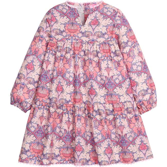 Long Sleeved Positano Dress, Exeter Pinks
