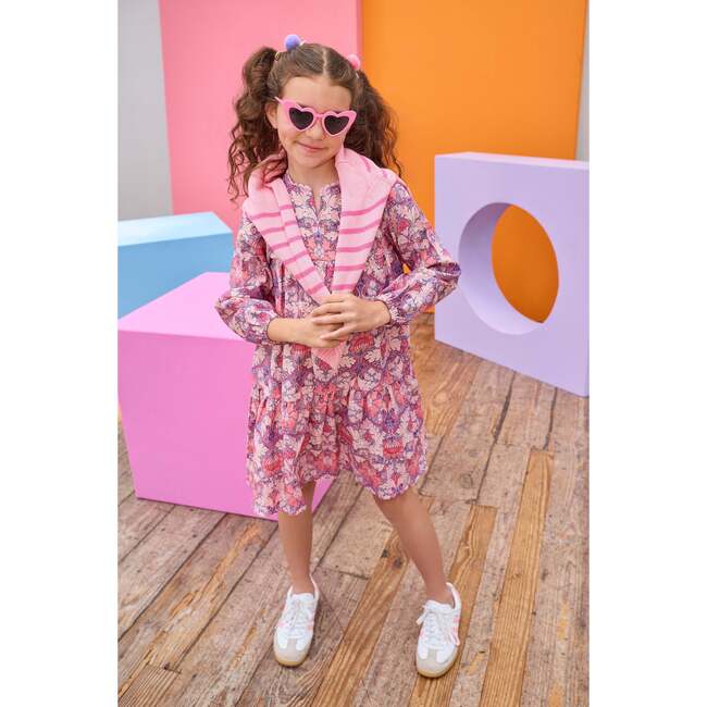 Long Sleeved Positano Dress, Exeter Pinks - Dresses - 2