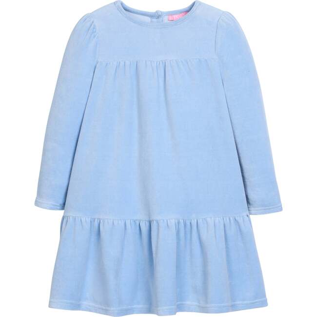 Lisle Dress, Periwinkle Velour