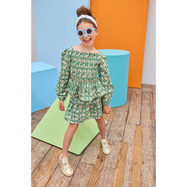 Long Sleeved India Top, Greenwich Garden Green - Blouses - 2