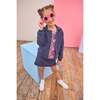 Quilted Moto Jacket, Navy Trellis - Jackets - 2