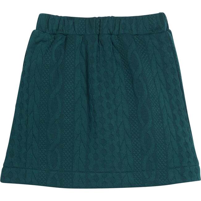 Quilted Mini Skirt, Emerald Cable