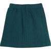 Quilted Mini Skirt, Emerald Cable - Skirts - 1 - thumbnail