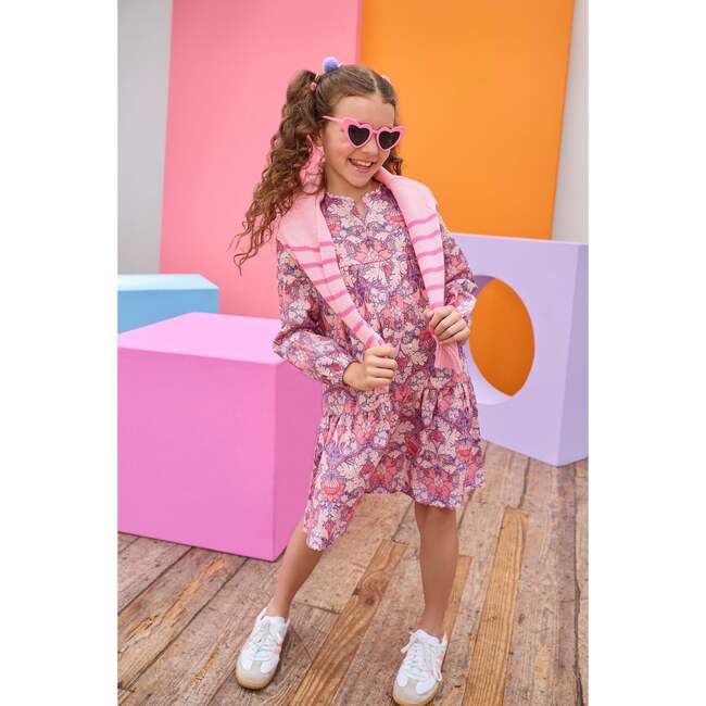 Long Sleeved Positano Dress, Exeter Pinks - Dresses - 3