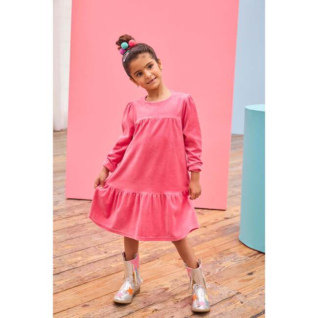 Lisle Dress, Tulip Velour - Dresses - 3