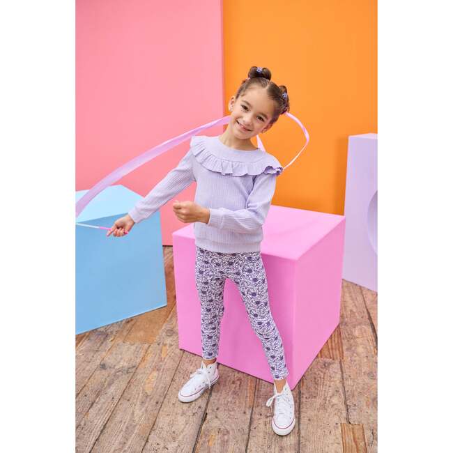 Leggings, Lavender Vine Floral - Leggings - 2