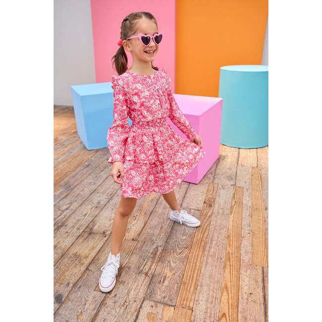 Carleton Dress, Hot Pink Abstract Floral - Dresses - 2