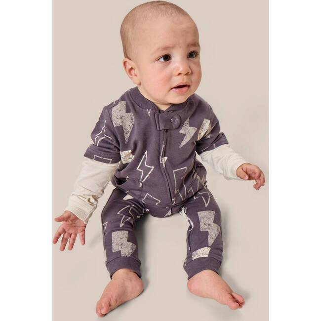 Two-fer Sleeper, Lightening Bolts - Pajamas - 2