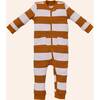 Striped Waffle Sleeper, Rust - Pajamas - 1 - thumbnail