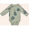 Printed Longsleeve Onesie, Guitars - Onesies - 1 - thumbnail