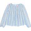 Anita Top, Sky Dobby Stripe - Blouses - 1 - thumbnail
