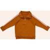 Half Zip Sweatshirt, Orange - Sweatshirts - 1 - thumbnail