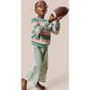 Striped Waffle Crewneck, Green - Sweatshirts - 2