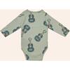 Printed Longsleeve Onesie, Guitars - Onesies - 3