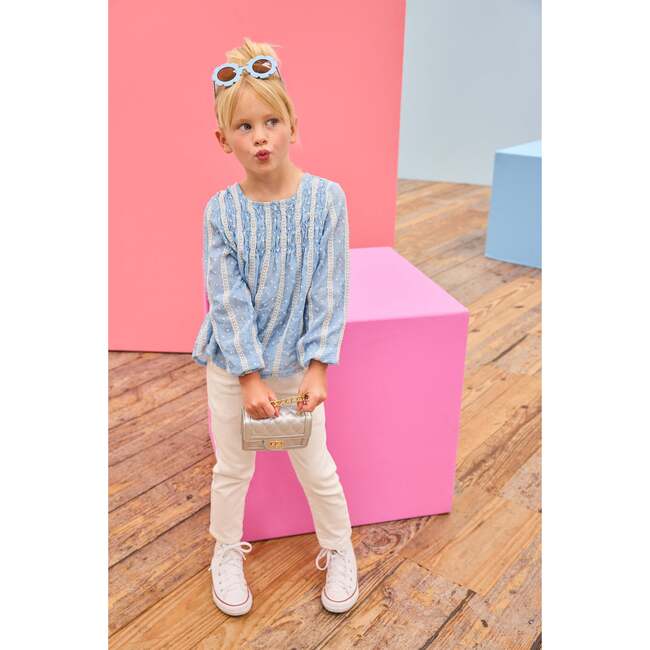 Anita Top, Sky Dobby Stripe - Blouses - 3