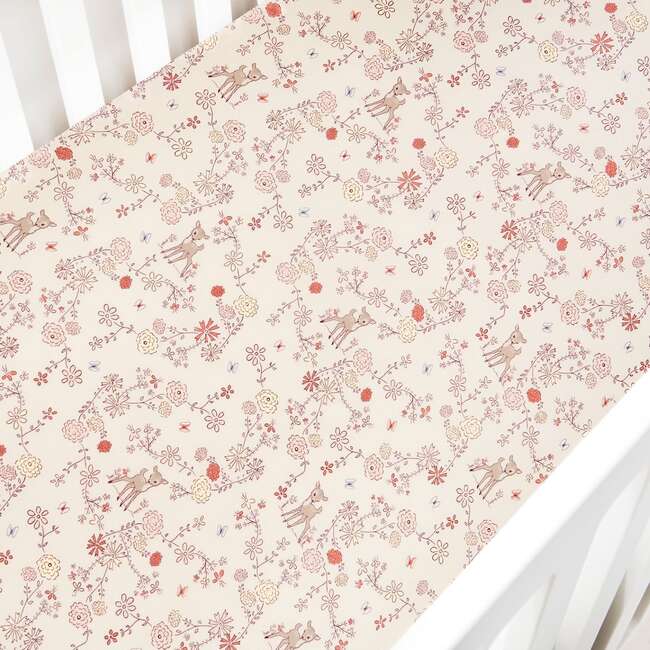 Into the Woodlands Crib Sheet, Ivory