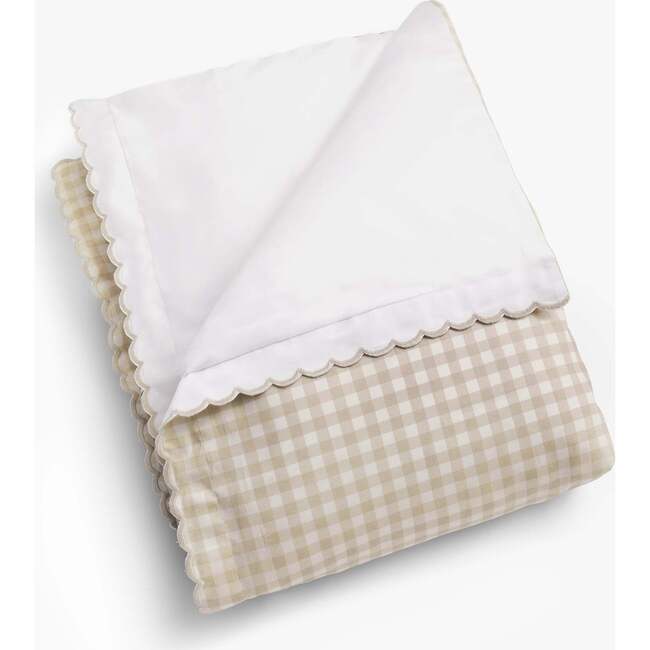 Picnic Gingham Baby Duvet Set, Beige