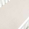 Picnic Gingham Crib Sheet, Beige - Crib Sheets - 1 - thumbnail