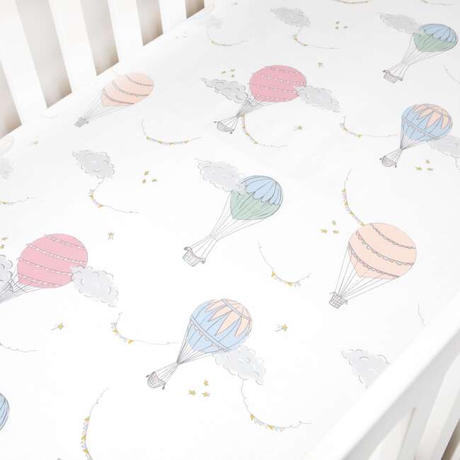 Touch The Sky Crib Sheet, Pink