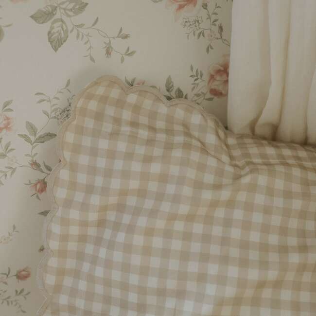 Picnic Gingham Twin Set, Beige - Duvet Sets - 3