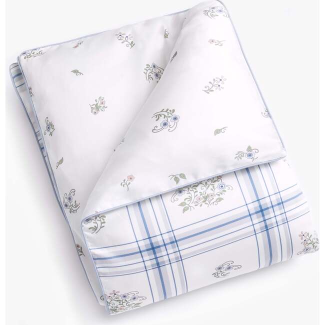 Fleur + Stripe Baby Duvet Set, Ivory