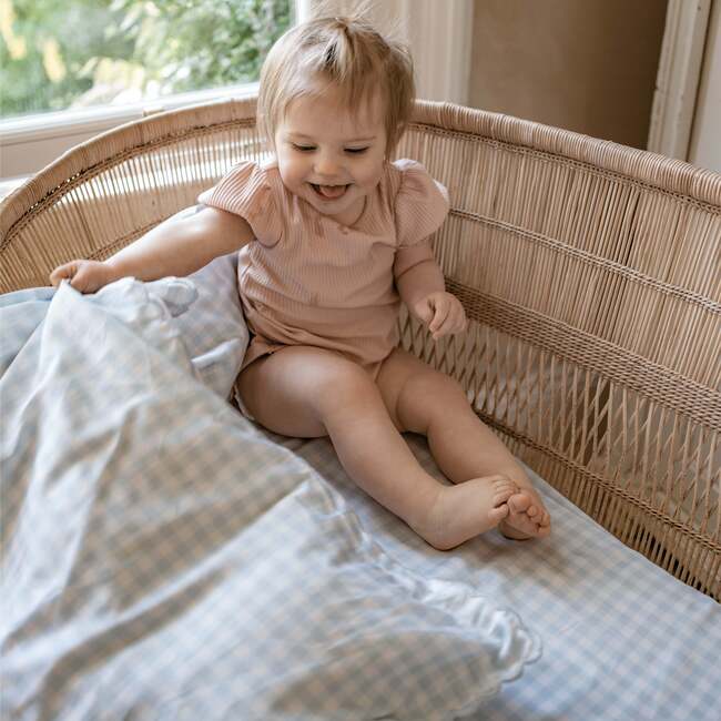 Picnic Gingham Baby Duvet, Blue - Duvet Sets - 5