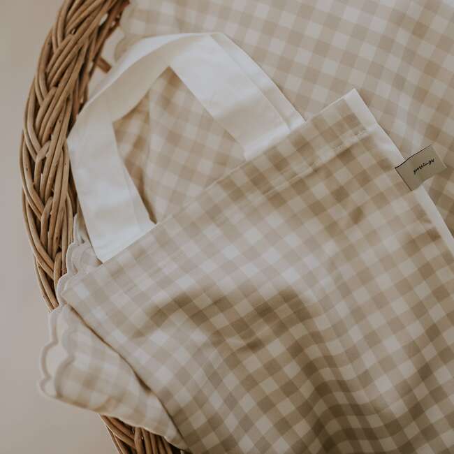 Picnic Gingham Toddler Pillow Set, Beige - Pillows - 6
