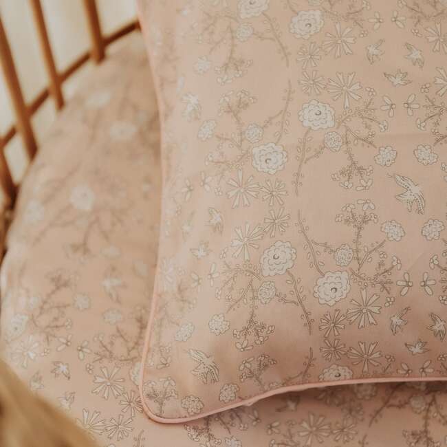 Bird's Song Toddler Pillow Set, Pink - Pillows - 7