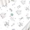 Adventures in Wonderland Crib Sheet, Aqua - Crib Sheets - 1 - thumbnail