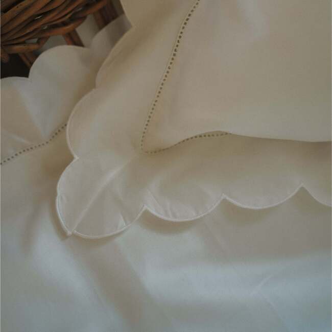 Scalloped Starlight Toddler Pillow Set, White - Pillows - 7