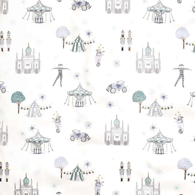 Adventures in Wonderland Crib Sheet, Aqua - Crib Sheets - 4