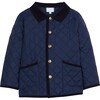 Classic Quilted Jacket, Navy - Jackets - 1 - thumbnail