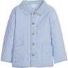 Classic Quilted Jacket, Light Blue - Jackets - 1 - thumbnail