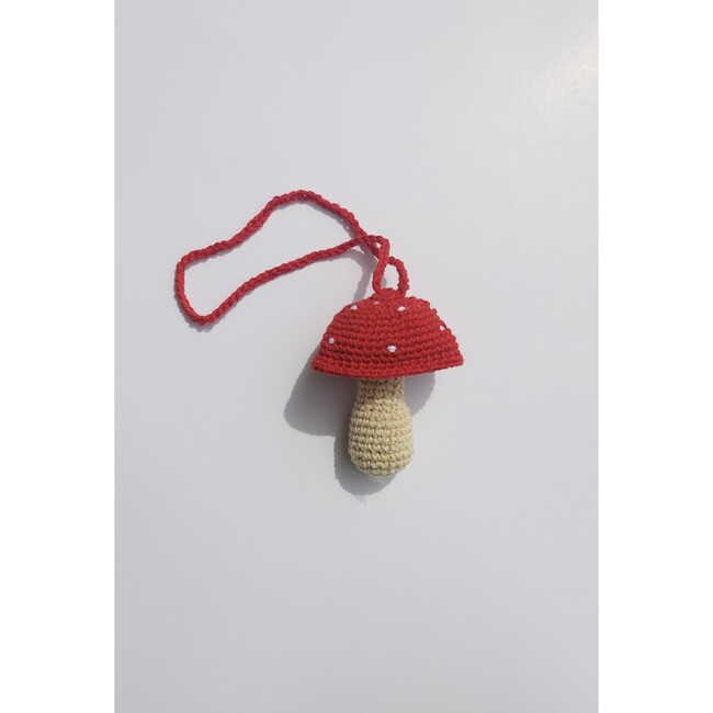 Crochet Mushroom Charm, Red