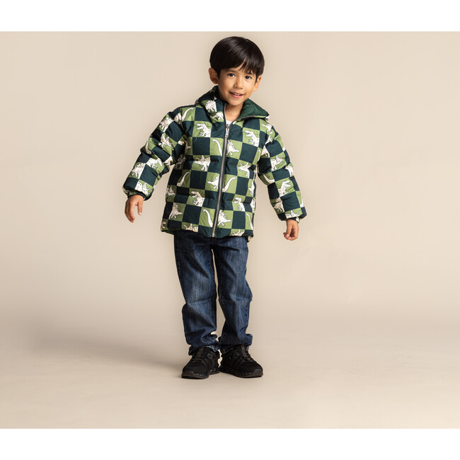 Alex Reversible Puffer Dino Block - Coats - 2