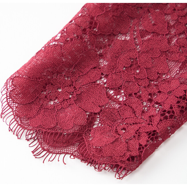Madilynn Lace One Shoulder Top, Berry - Blouses - 4