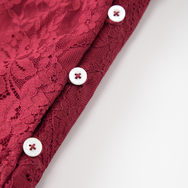 Madilynn Lace One Shoulder Top, Berry - Blouses - 5