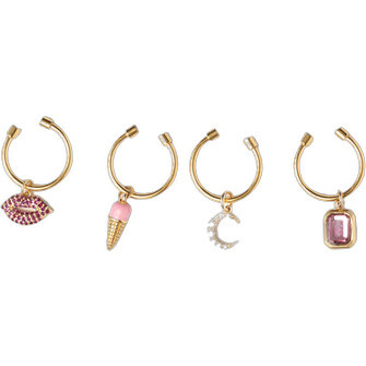 Pretty in Pink Wine Charm Bundle
