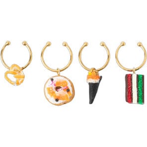 Foodie Enamel Wine Charm Bundle