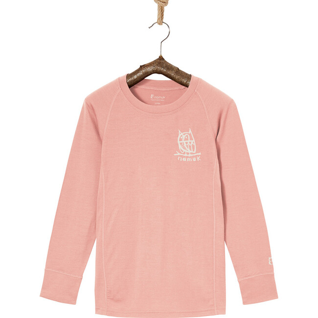 Elo Uil Merino Long Sleeve Tee, Sunset Rose