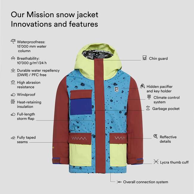 Mission Snow Jacket Upcycled, Bluebalu And Terra - Parkas - 3