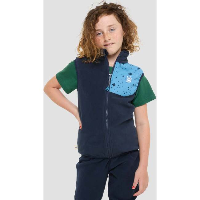 Galaxy Muka Bio-Fleece Vest, True Navy And Bluebalu