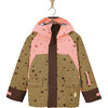 Galaxy Four Snow Jacket, Gold And Chocolate - Parkas - 1 - thumbnail