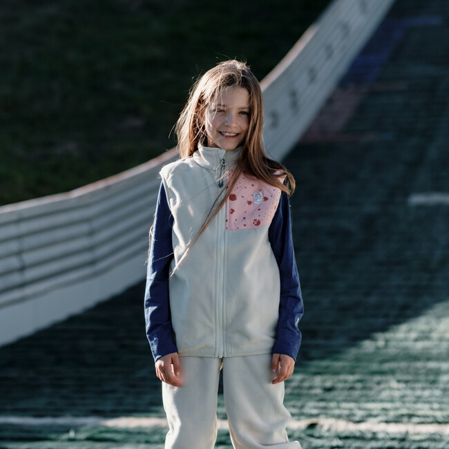 Galaxy Muka Bio-Fleece Vest, Teddy And Sunset Rose - Vests - 5