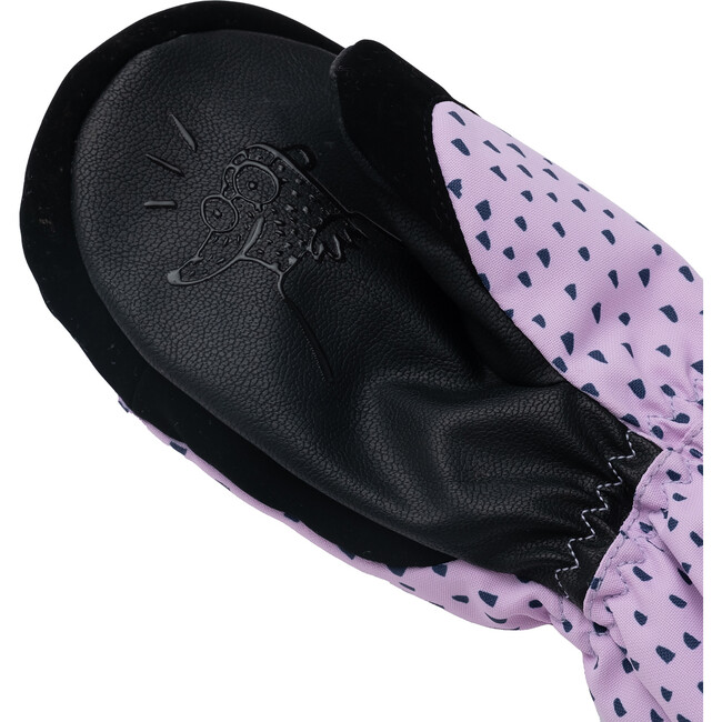 Tittles Statement PrimaLoft Silicon Print Wrist Leash Mittens, Purple Beans - Gloves - 3