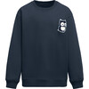 Macem Crew Neck Long Sleeve Oversized Sweatshirt, True Navy - Sweatshirts - 1 - thumbnail
