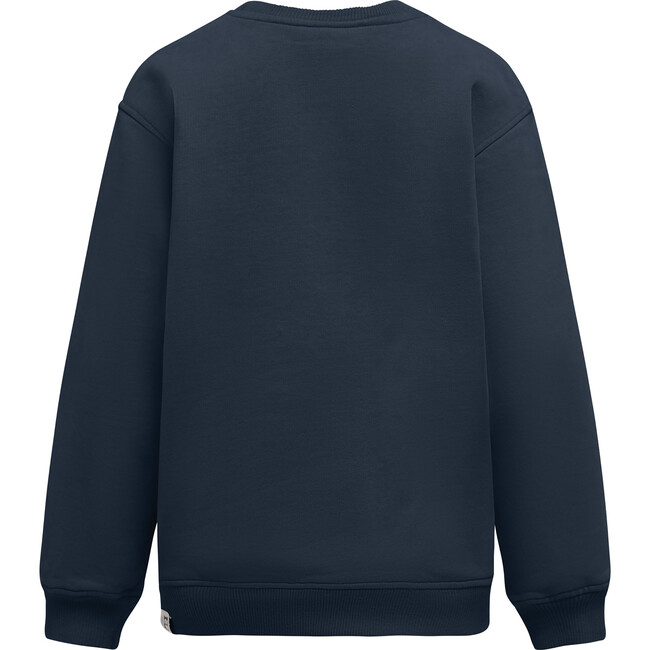 Macem Crew Neck Long Sleeve Oversized Sweatshirt, True Navy - Sweatshirts - 2